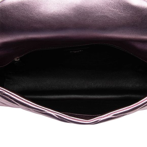 Saint Laurent Metallic Quilted Lambskin Puffer Sade Clutch - Picture 6 of 14